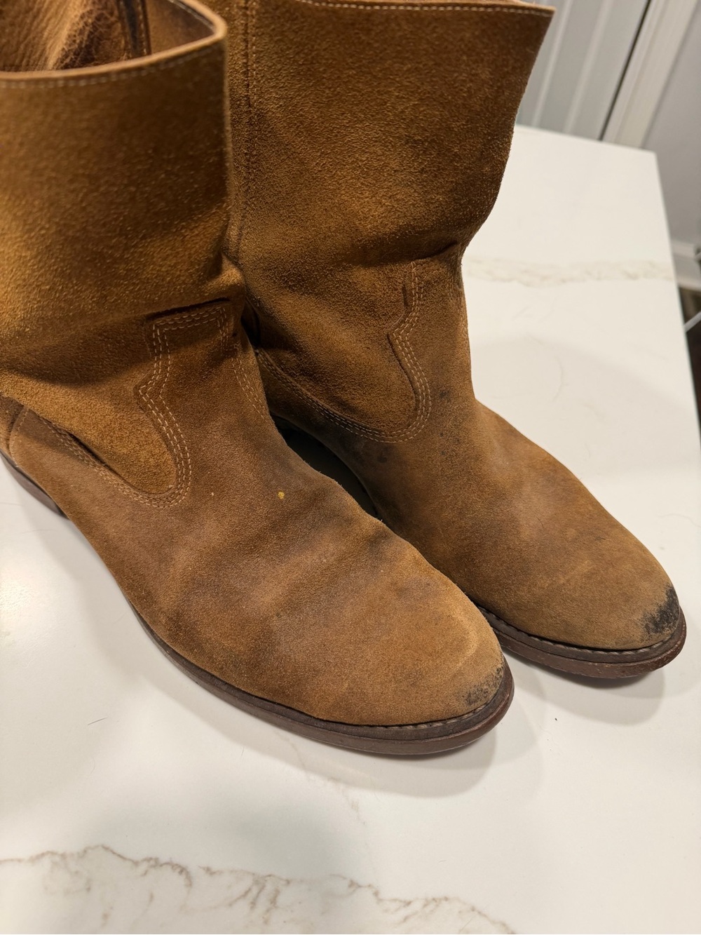 Sears Vintage Men's Suede Pull-On Boots - Tan Brown